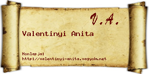 Valentinyi Anita névjegykártya